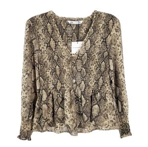 ZARA Veronica blouse in snakeskin